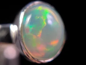 OPAL RING - Sterling Silver, Size 5.5 - Dainty Opal Ring, Opal Jewelry, Welo Opal, 49301