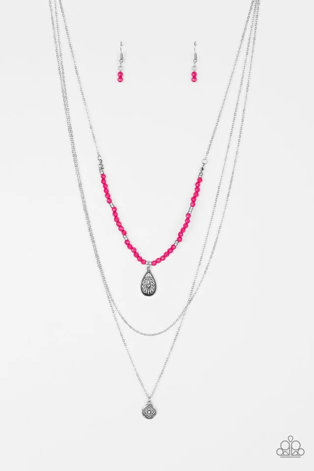 Paparazzi Necklace ~ Mild Wild - Pink