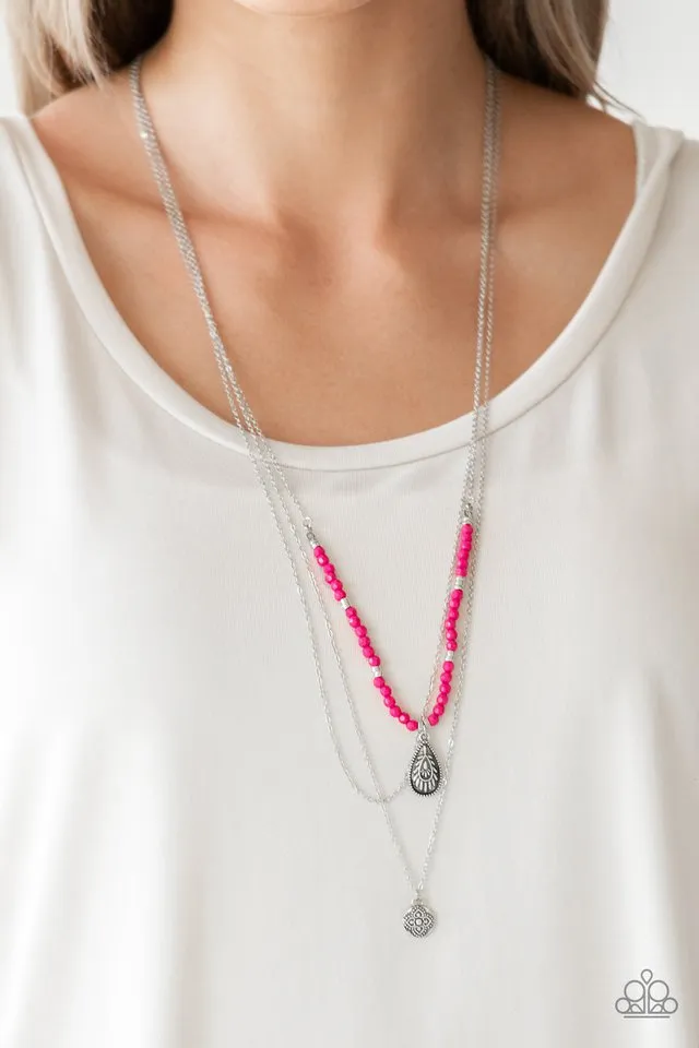 Paparazzi Necklace ~ Mild Wild - Pink