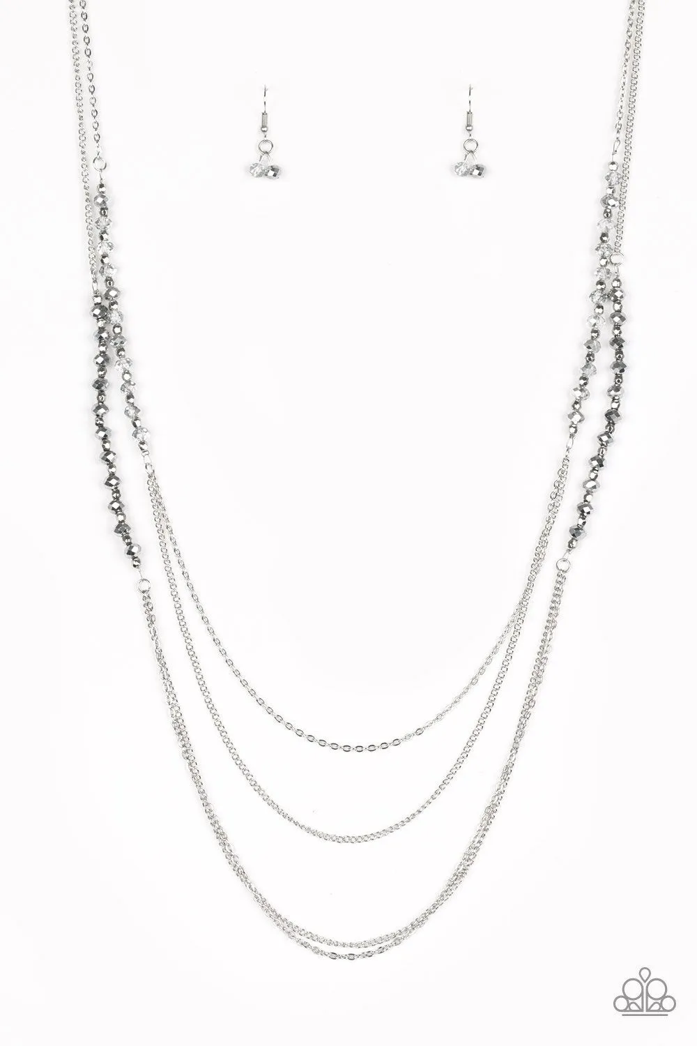 Paparazzi Necklace ~ Shimmer Showdown - Silver