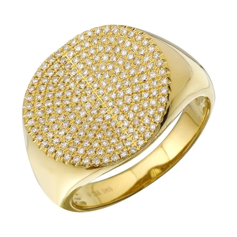 PERRY ROUNDED DIAMOND SIGNET RING