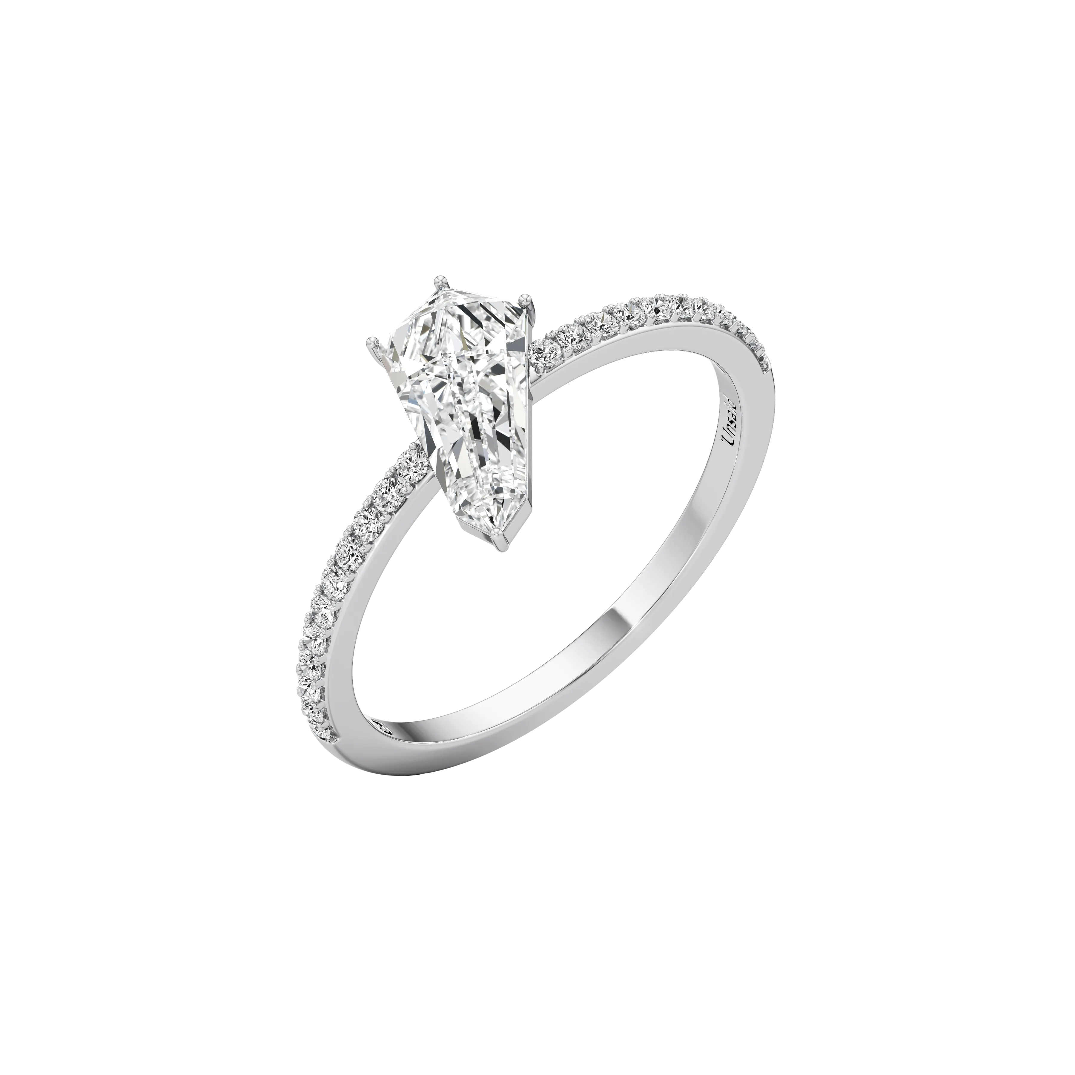 Phoenix rising solitaire ring