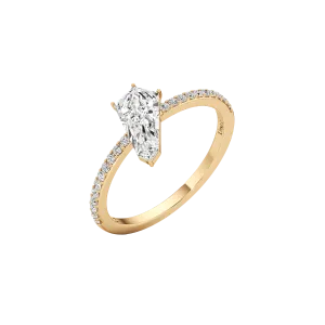 Phoenix rising solitaire ring