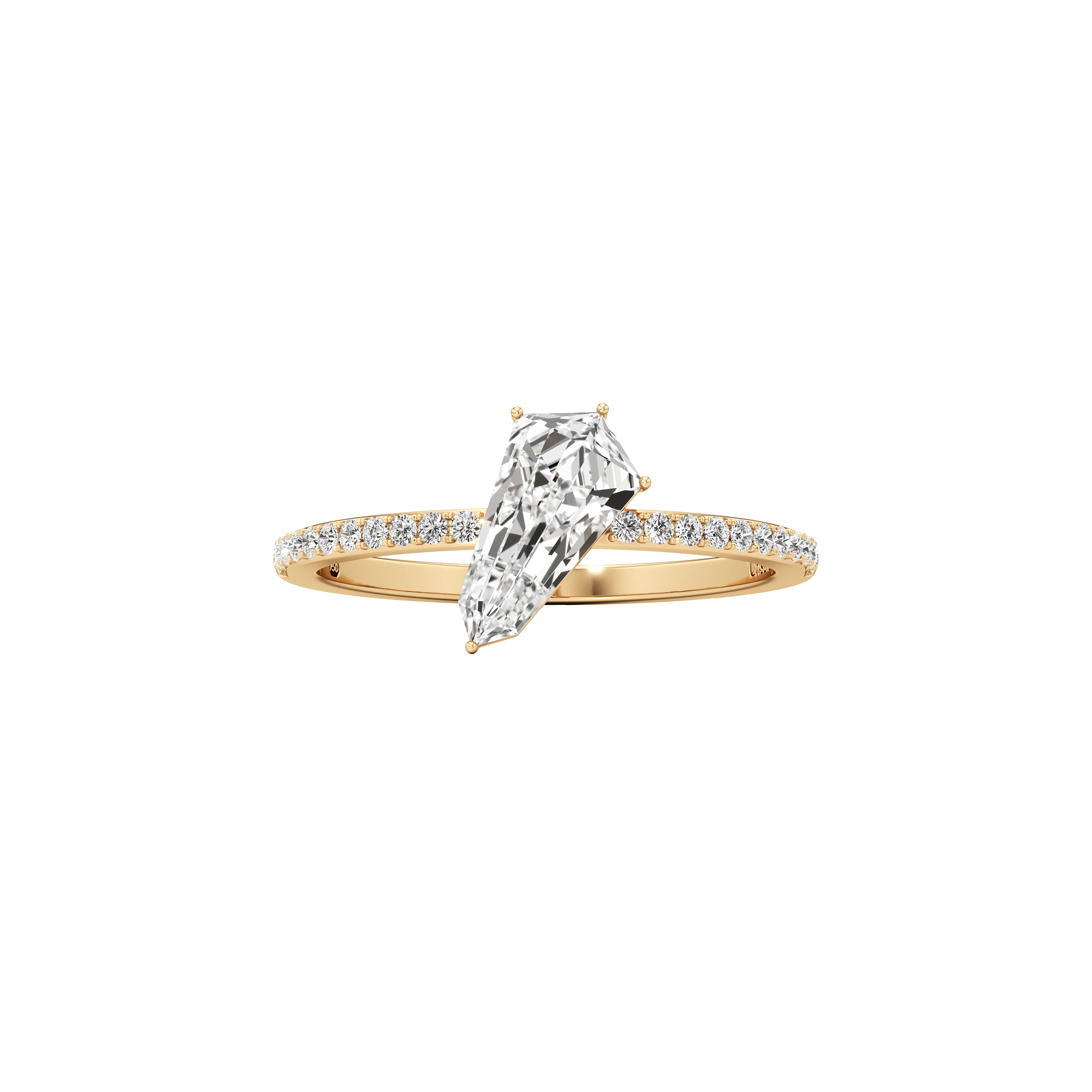 Phoenix rising solitaire ring