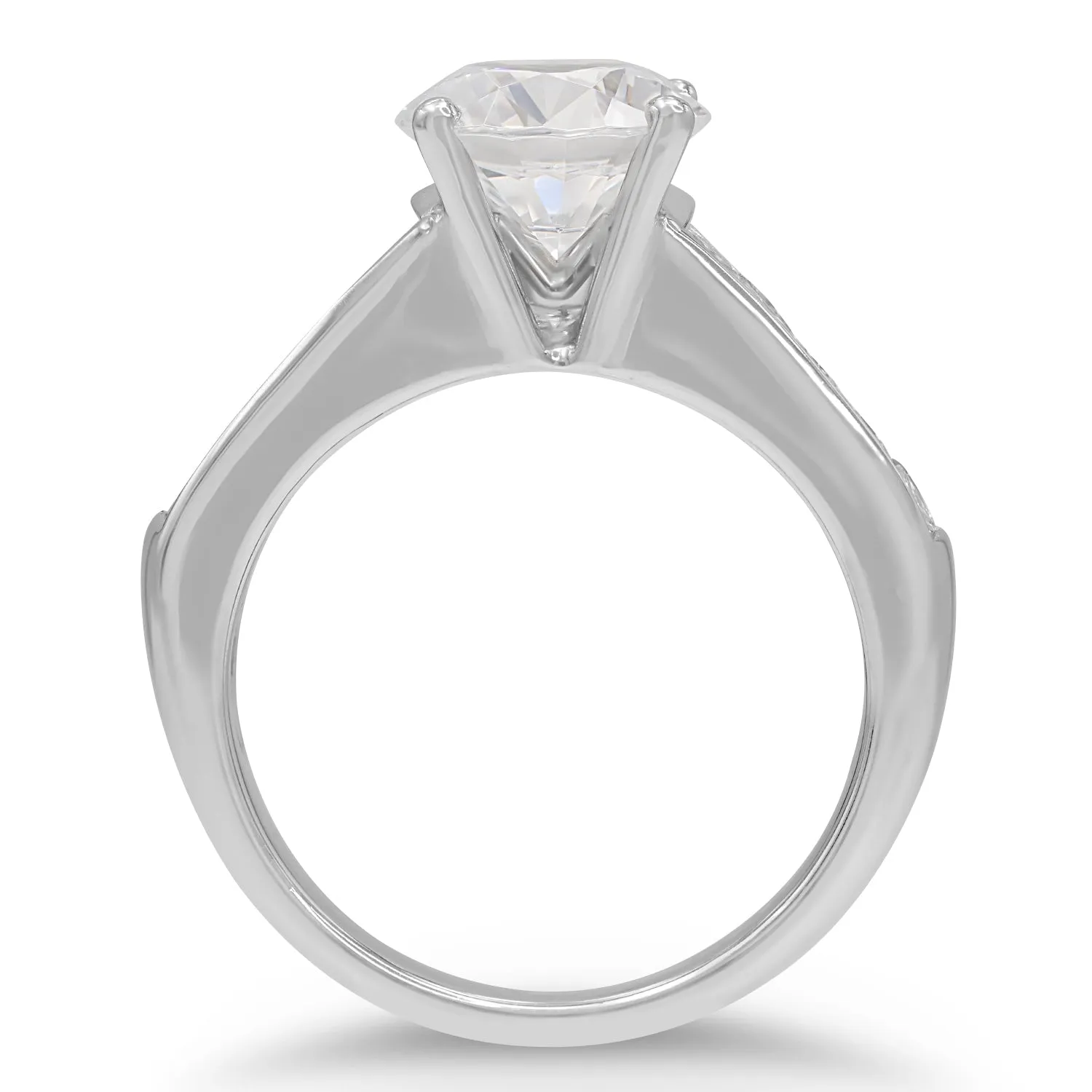 Platinum Diamond Semi-mount Ring