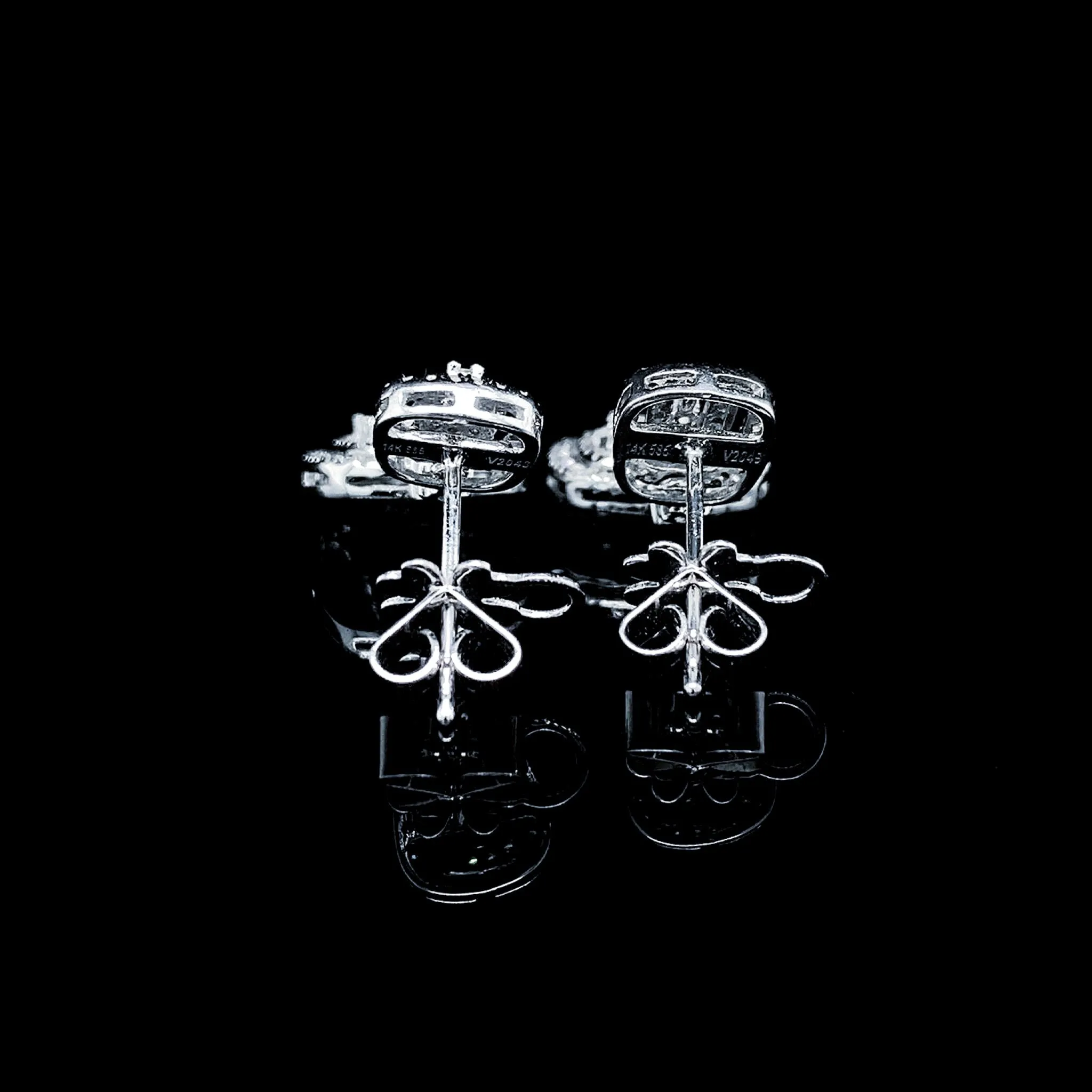 PREORDER |  Halo Dangling Diamond Earrings 14kt