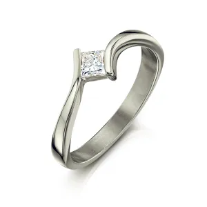 Princess Solitaire 0.25ct Diamond Ring in Platinum