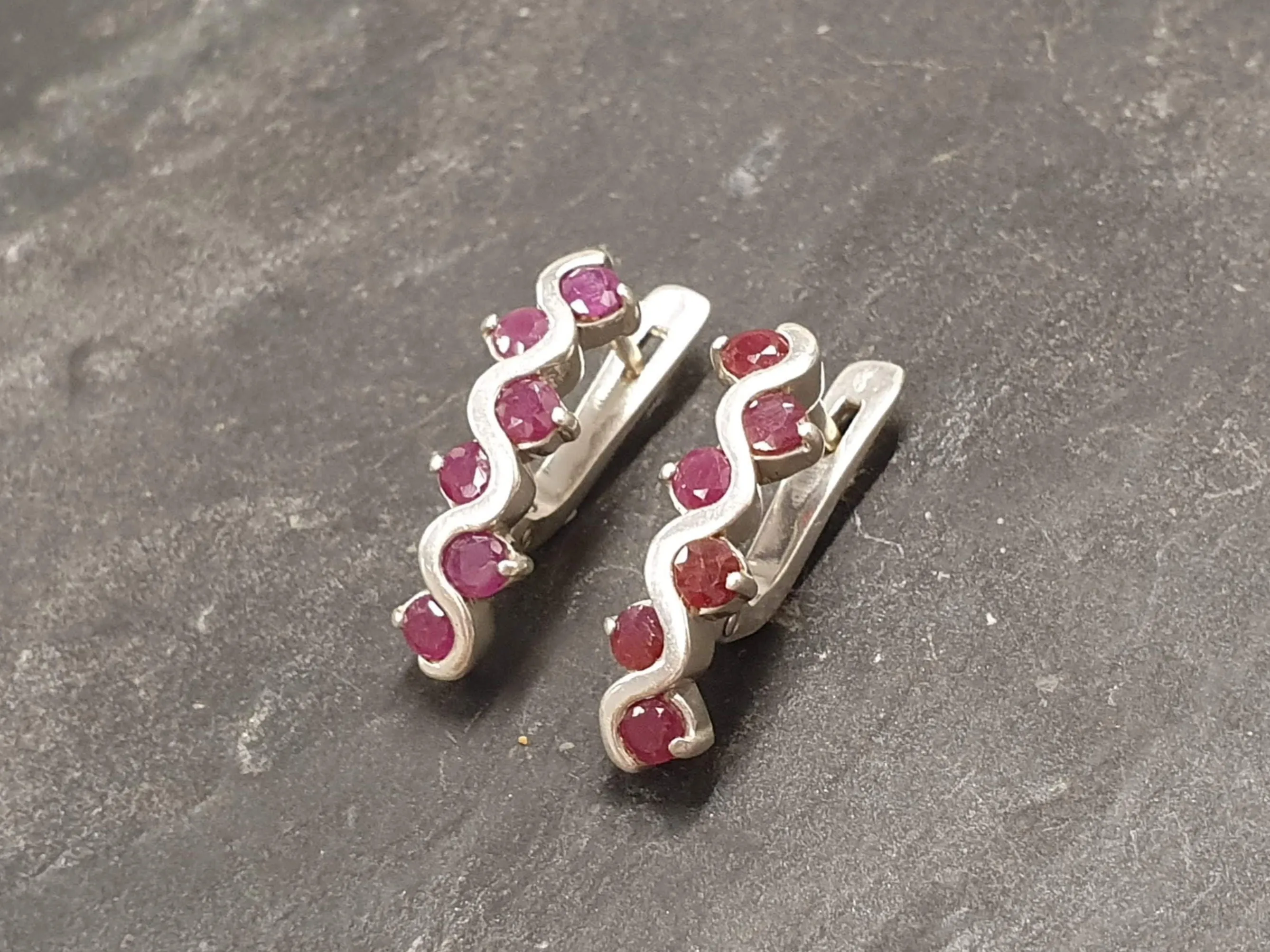 Red Ruby Earrings - Natural Ruby Earrings, July Birthstone Earrings