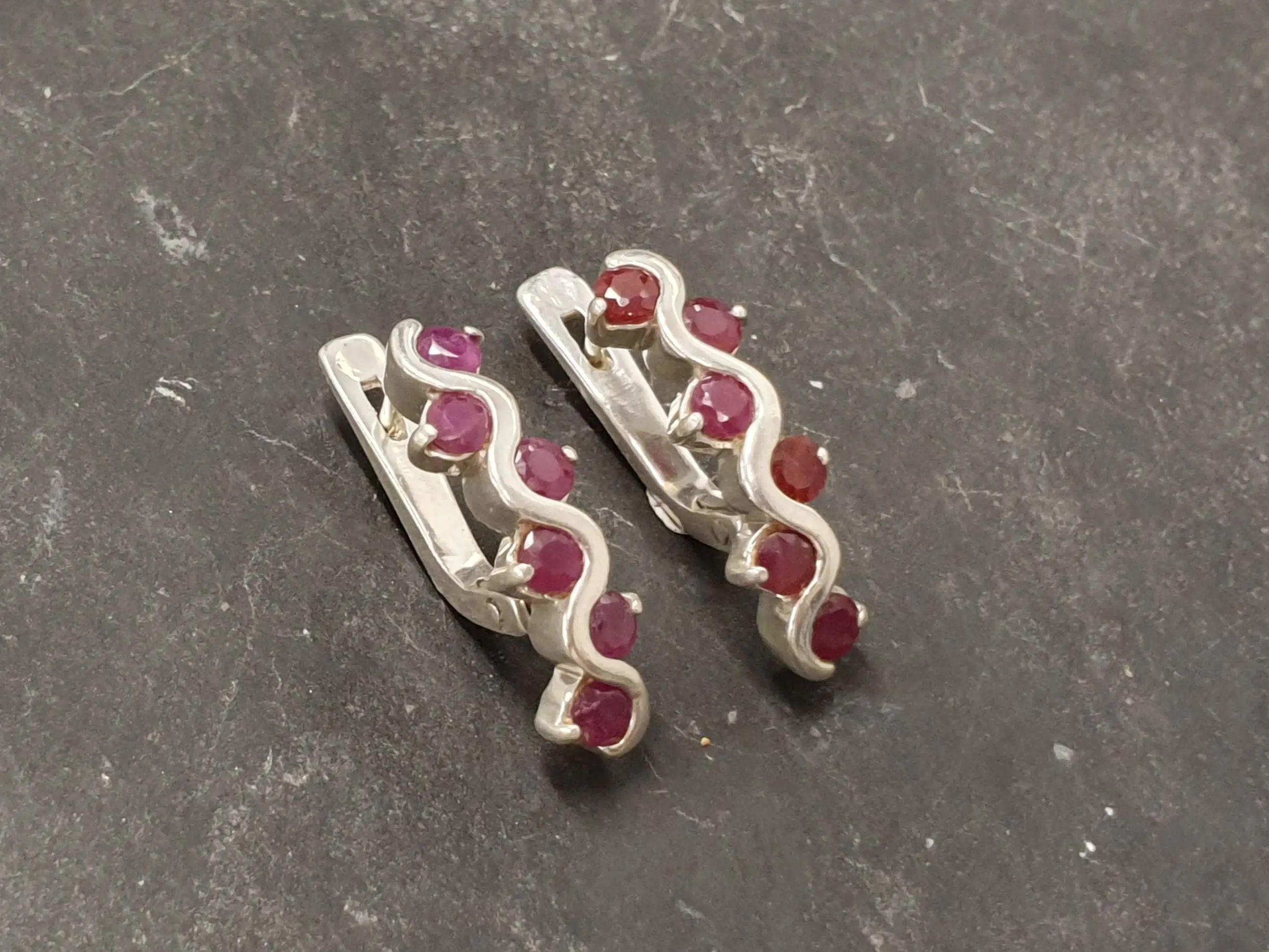 Red Ruby Earrings - Natural Ruby Earrings, July Birthstone Earrings