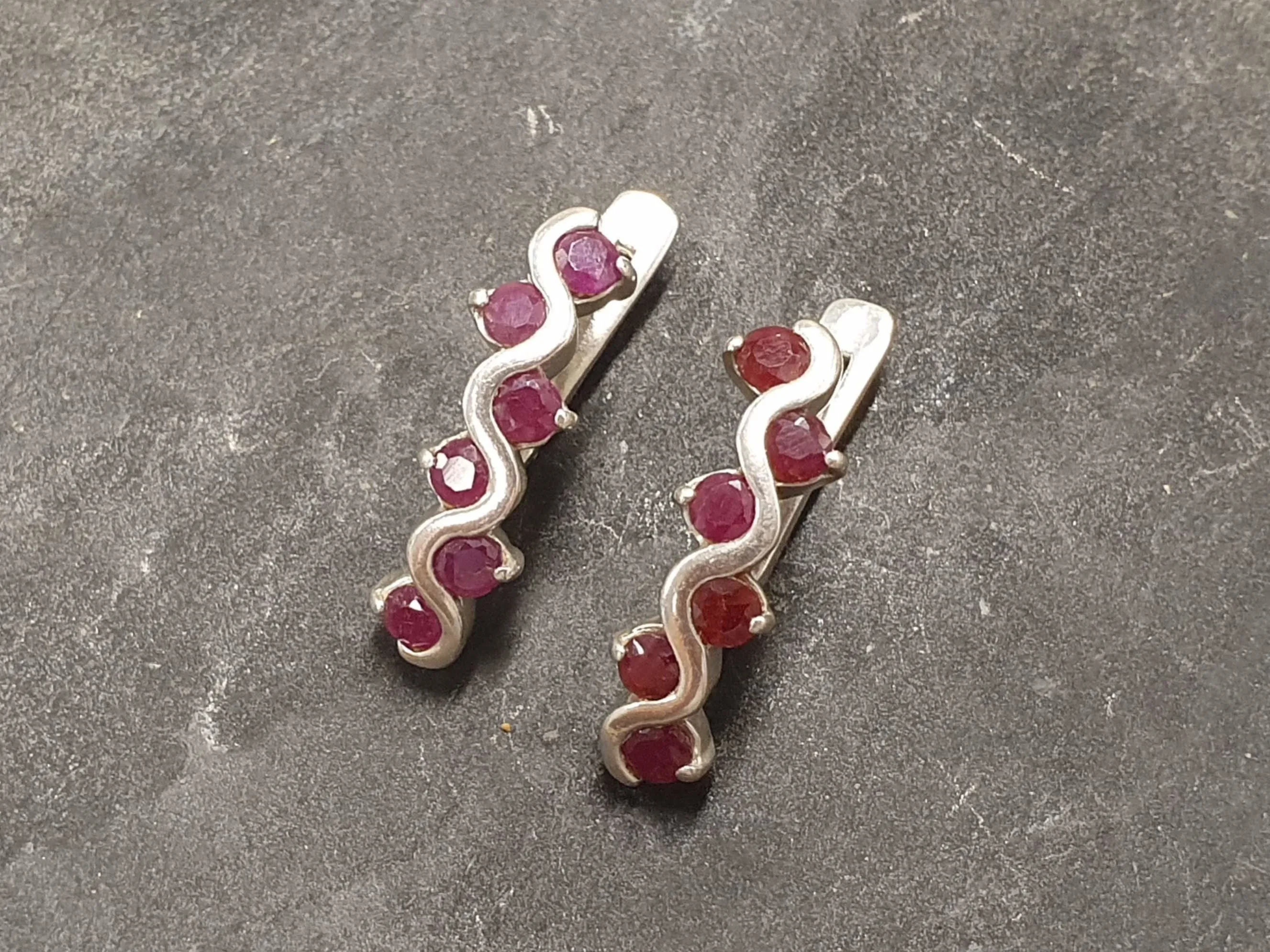 Red Ruby Earrings - Natural Ruby Earrings, July Birthstone Earrings