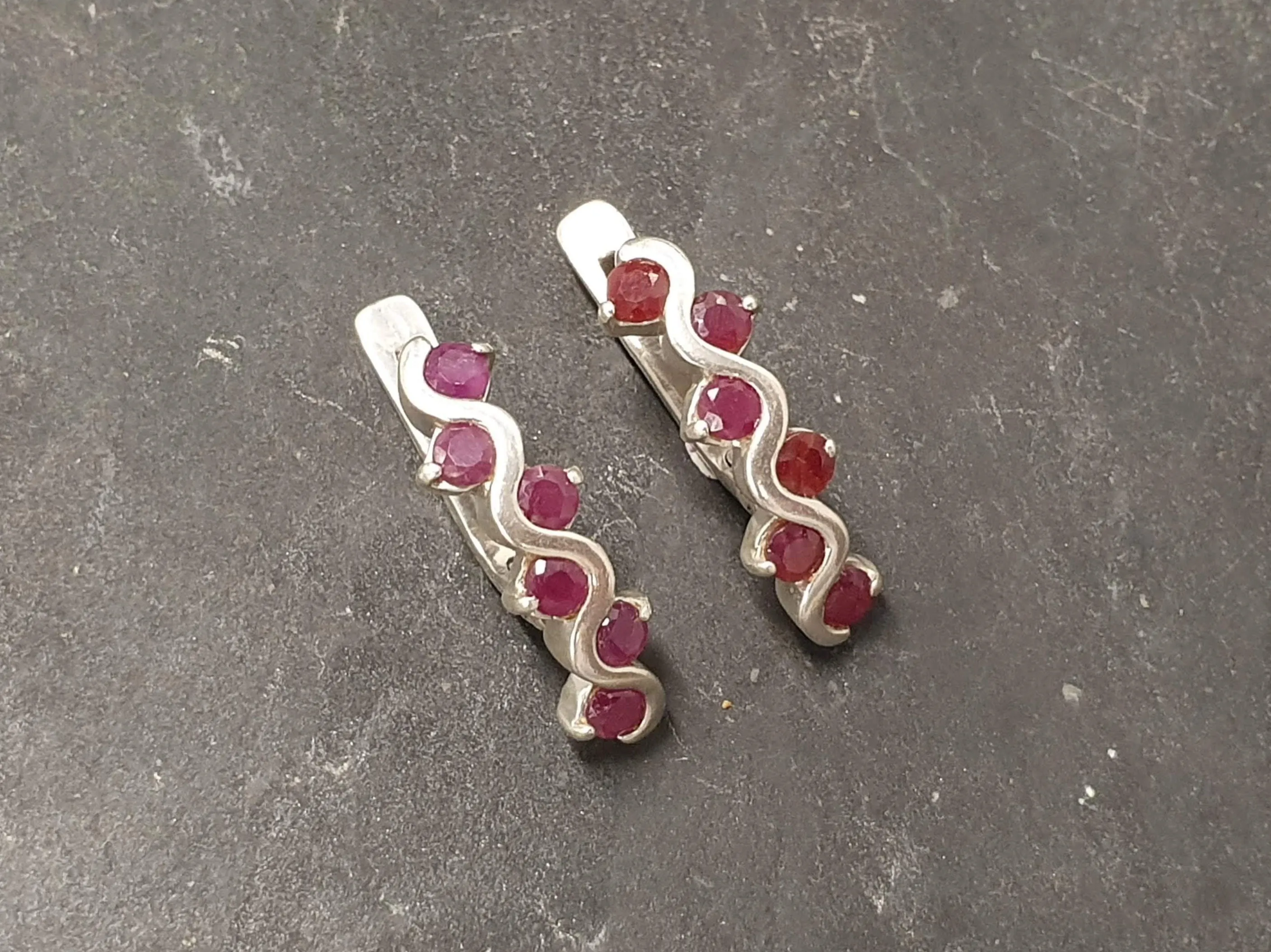 Red Ruby Earrings - Natural Ruby Earrings, July Birthstone Earrings