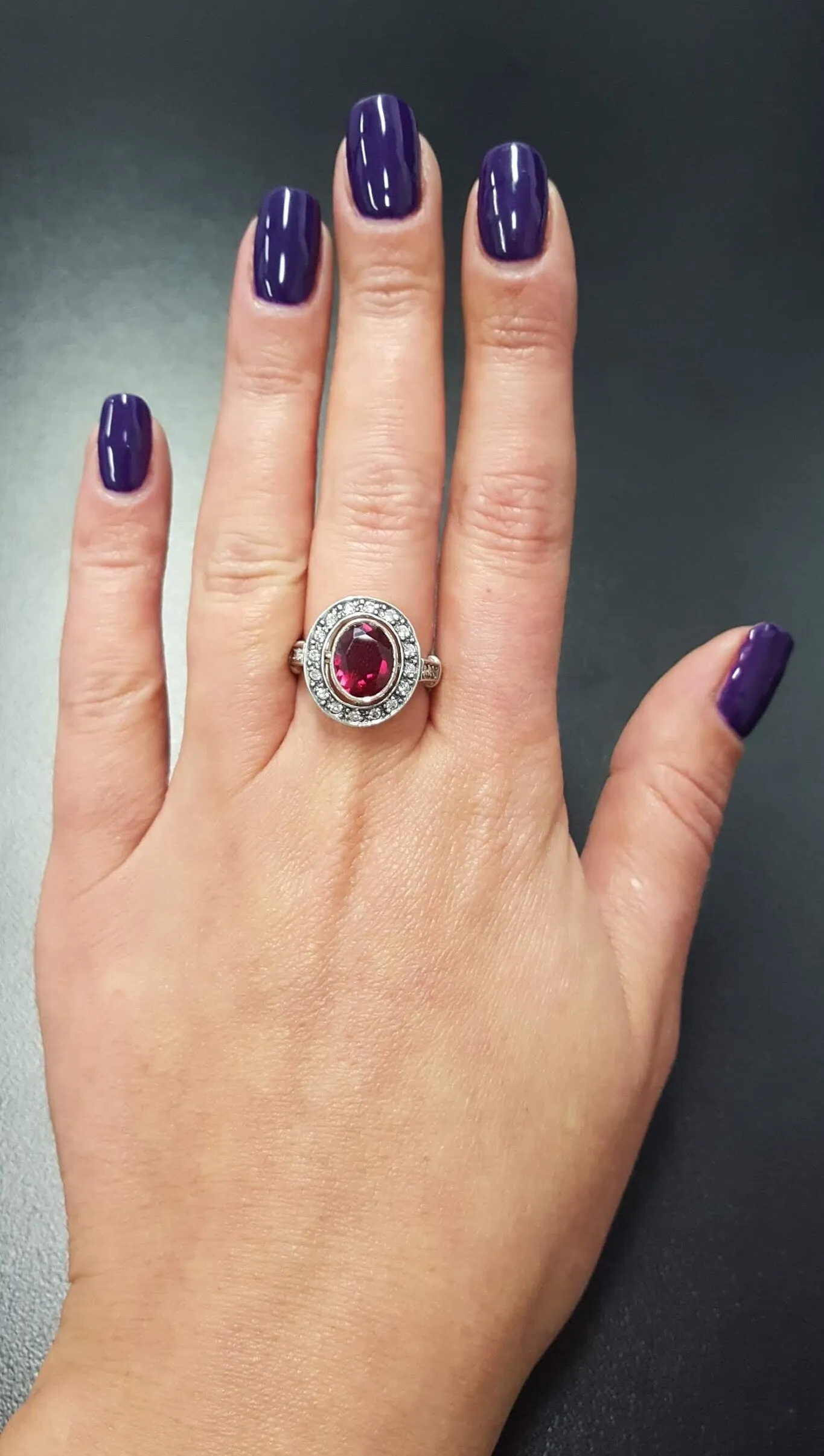 Red Ruby Ring - Victorian Engagement Ring - Antique Princess Ring