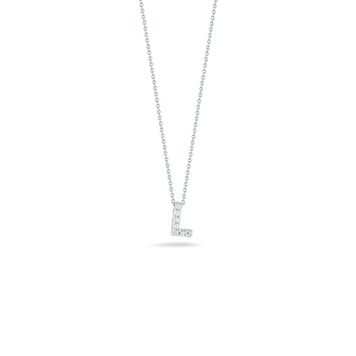 Roberto Coin Tiny Treasures Diamond Love Letter “L” Necklace