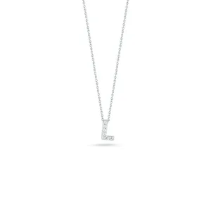 Roberto Coin Tiny Treasures Diamond Love Letter “L” Necklace