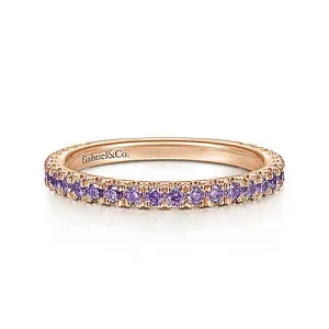 Rose Gold Amethyst Stackable Ring