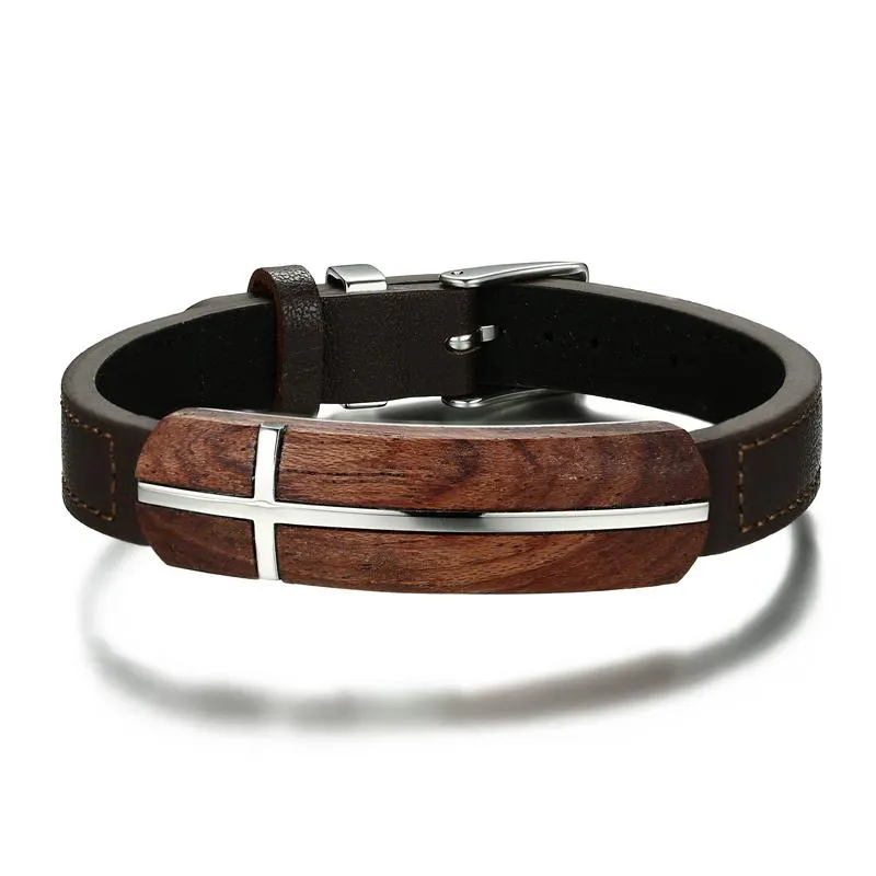 Rosewood Genuine Leather Bracelet