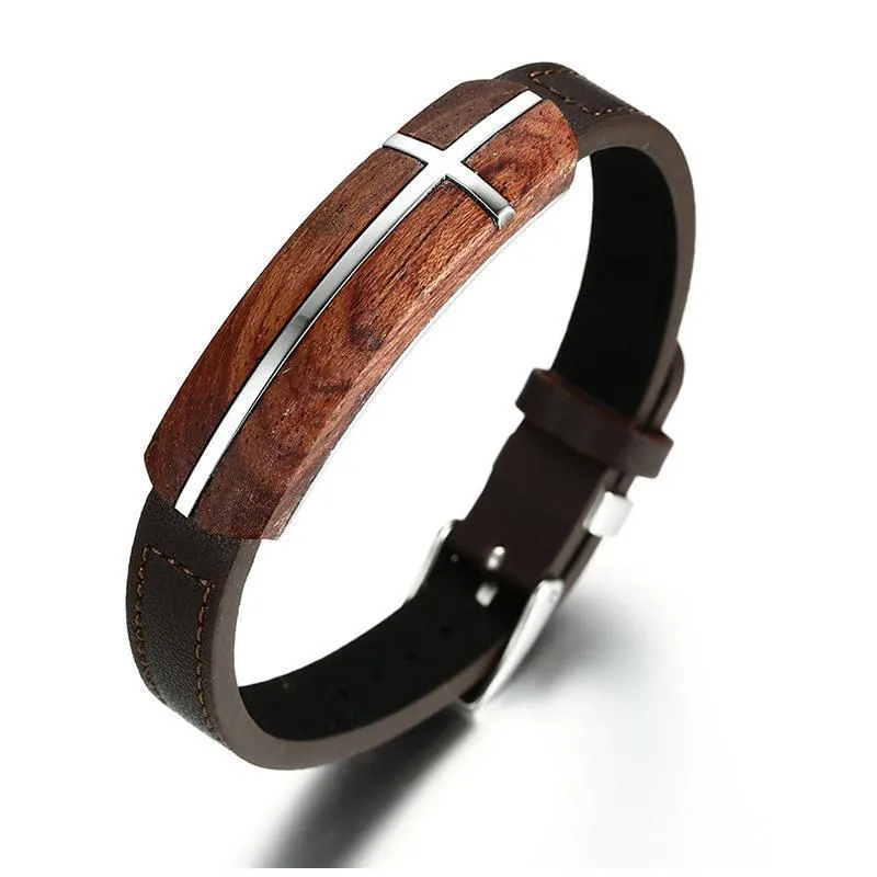 Rosewood Genuine Leather Bracelet