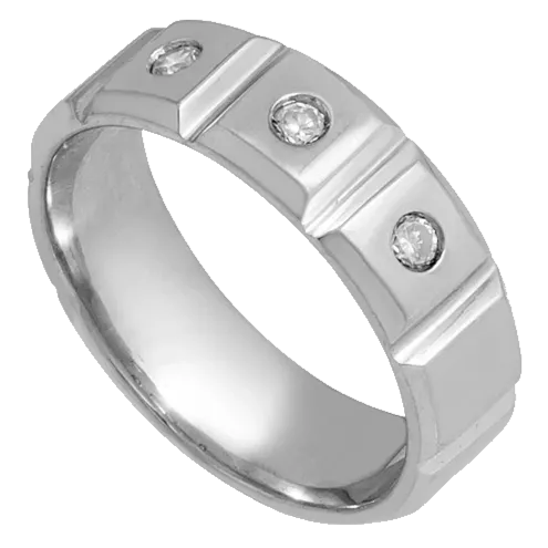 RR 76: 0.15ct men's diamond wedding band