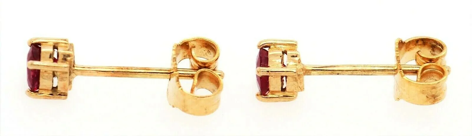 Ruby 9ct Yellow Gold Stud Earrings