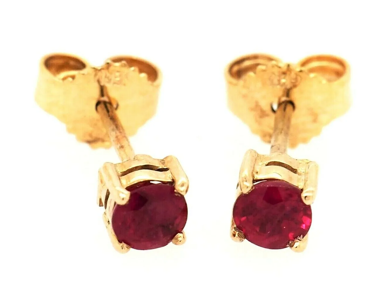 Ruby 9ct Yellow Gold Stud Earrings