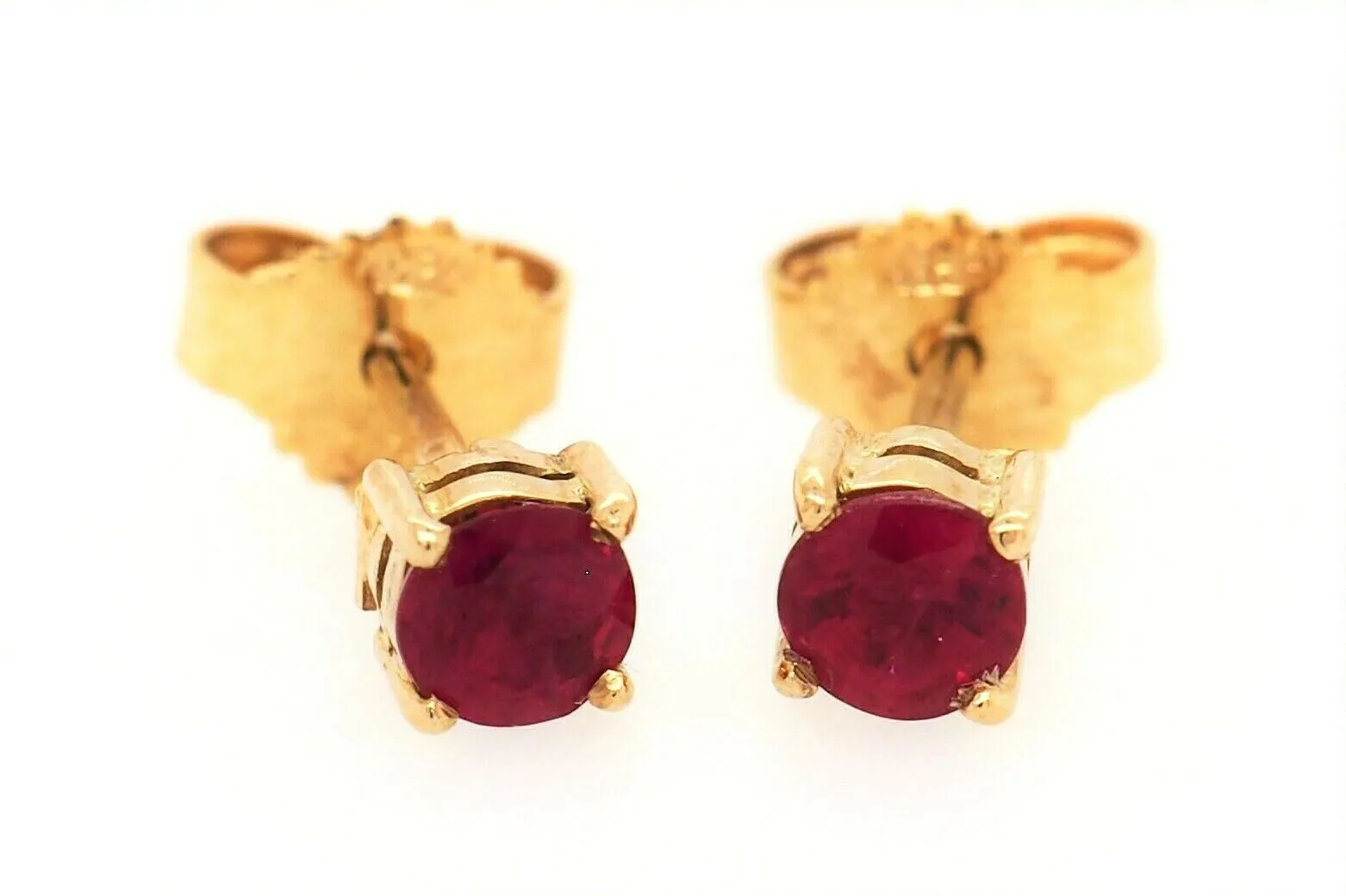 Ruby 9ct Yellow Gold Stud Earrings