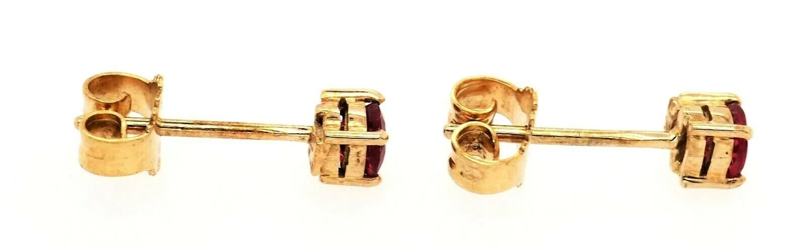 Ruby 9ct Yellow Gold Stud Earrings