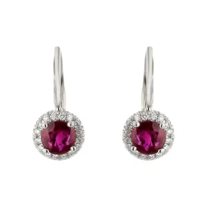 Ruby Halo Earrings