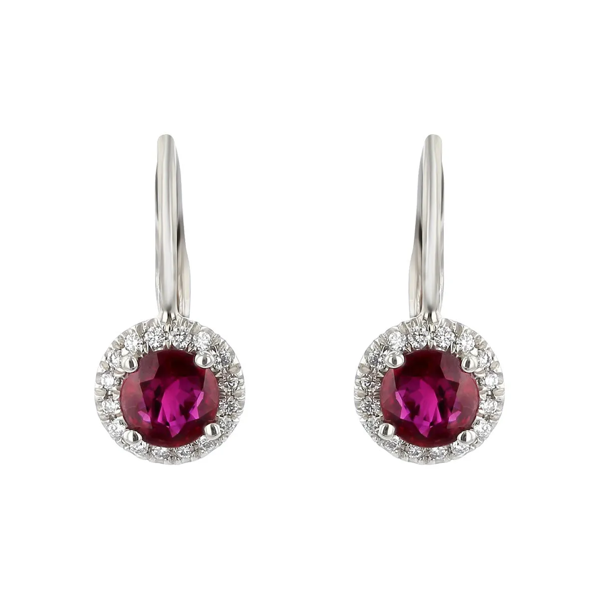 Ruby Halo Earrings