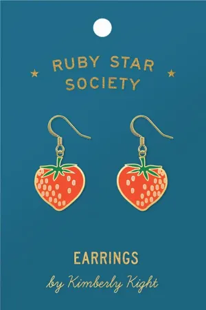 Ruby Star Earrings: Strawberry