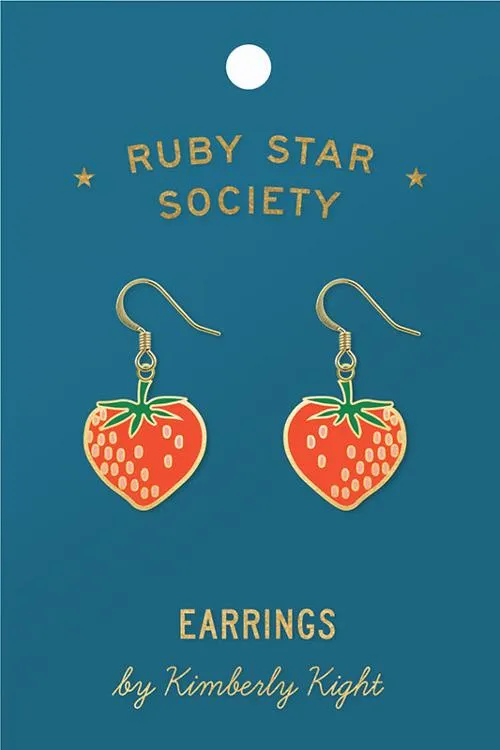 Ruby Star Earrings: Strawberry