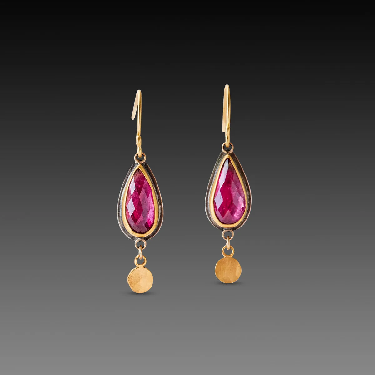 Ruby Teardrop Earrings