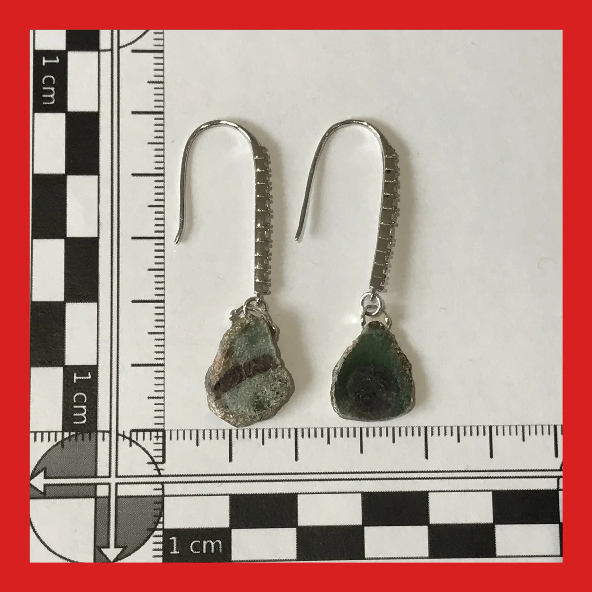 Ruby Zoisite Drop Earrings