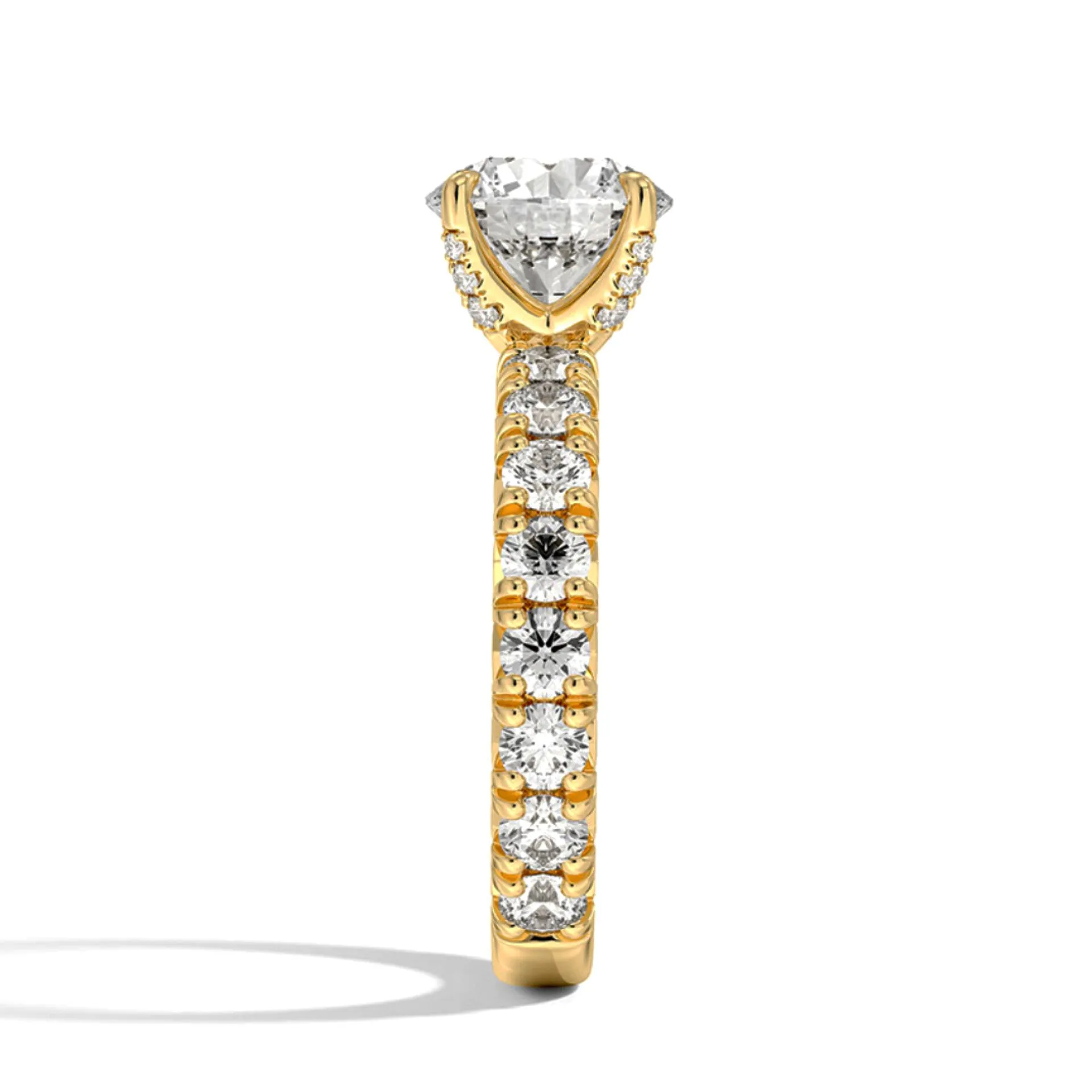 Sigma 2 carat Solitaire Silver Ring | 22KT Gold Vermeil