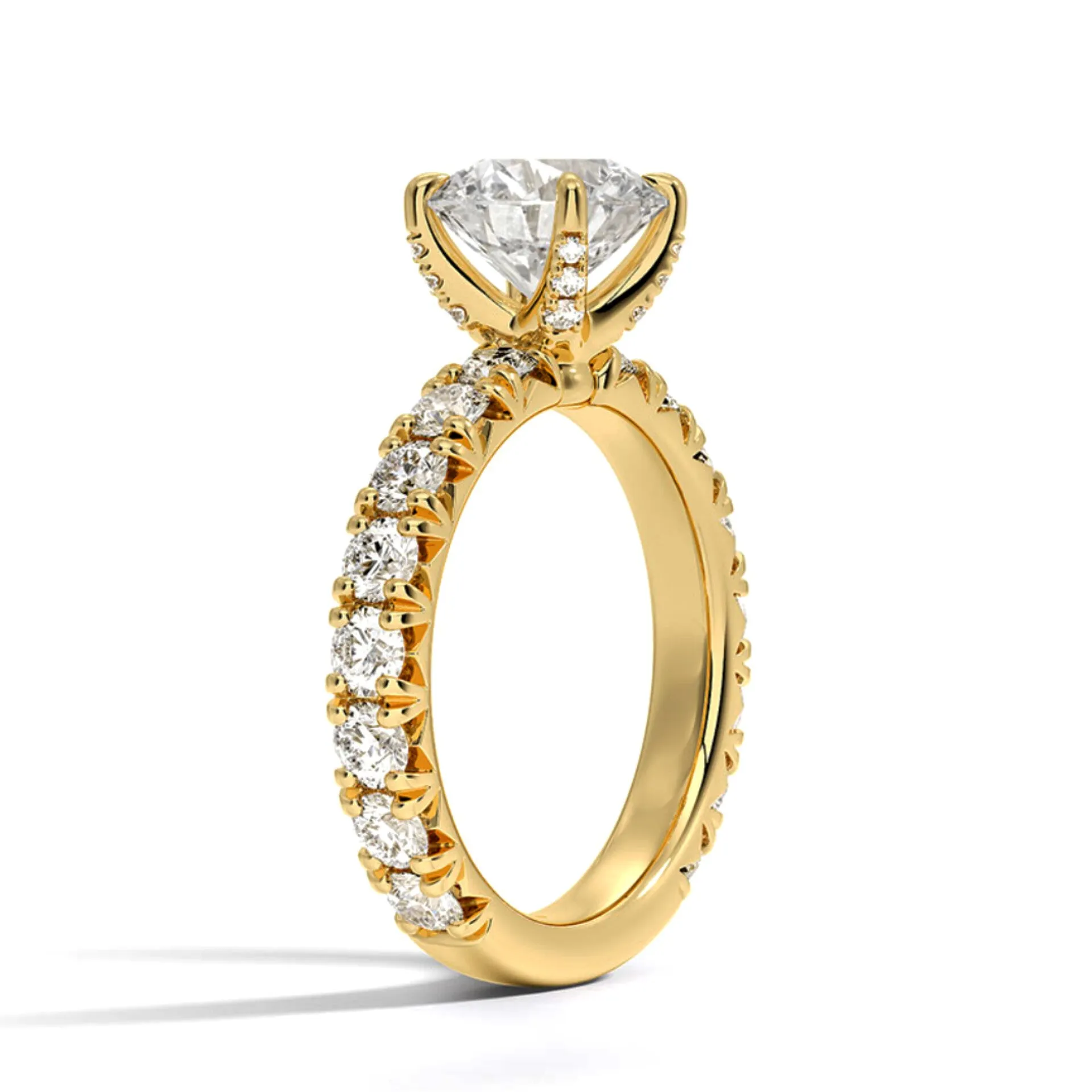 Sigma 2 carat Solitaire Silver Ring | 22KT Gold Vermeil