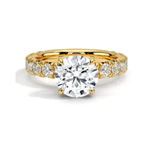 Sigma 2 carat Solitaire Silver Ring | 22KT Gold Vermeil