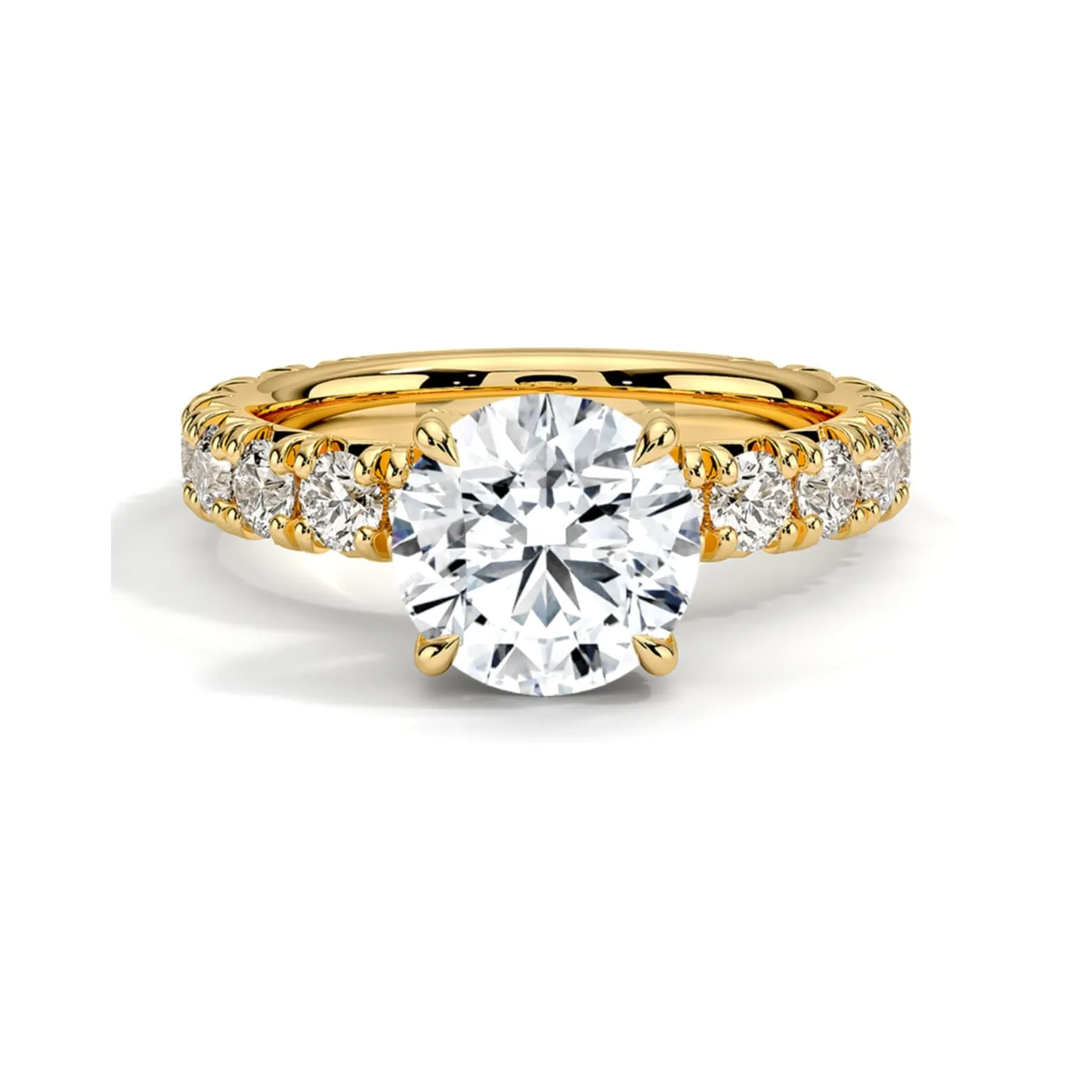 Sigma 2 carat Solitaire Silver Ring | 22KT Gold Vermeil