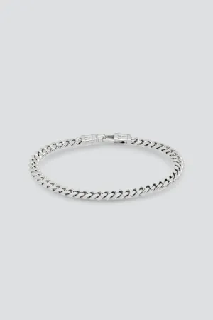 Silver L Curb Bracelet