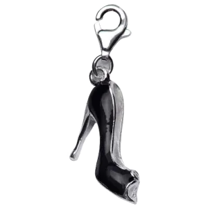 Silver Open-Toe Shoe Charm