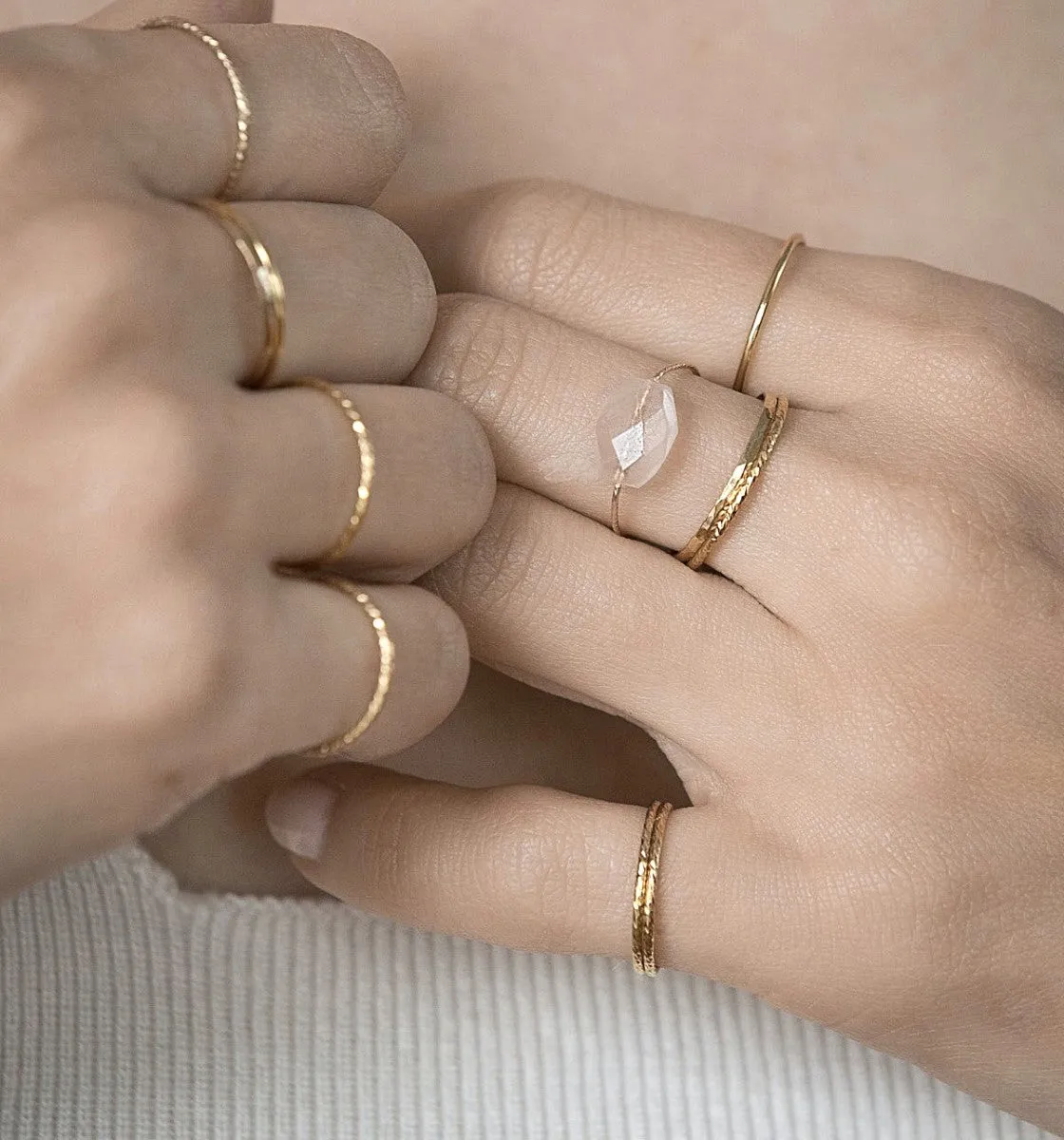 Stackable Hammered Ring