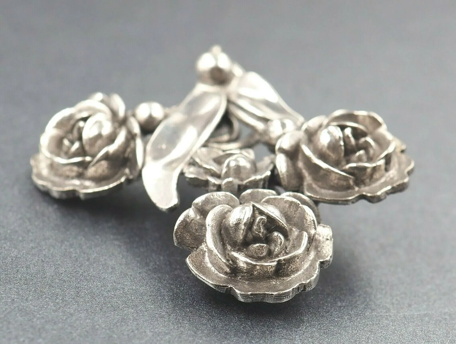 Sterling Silver Flower Bouquet Brooch