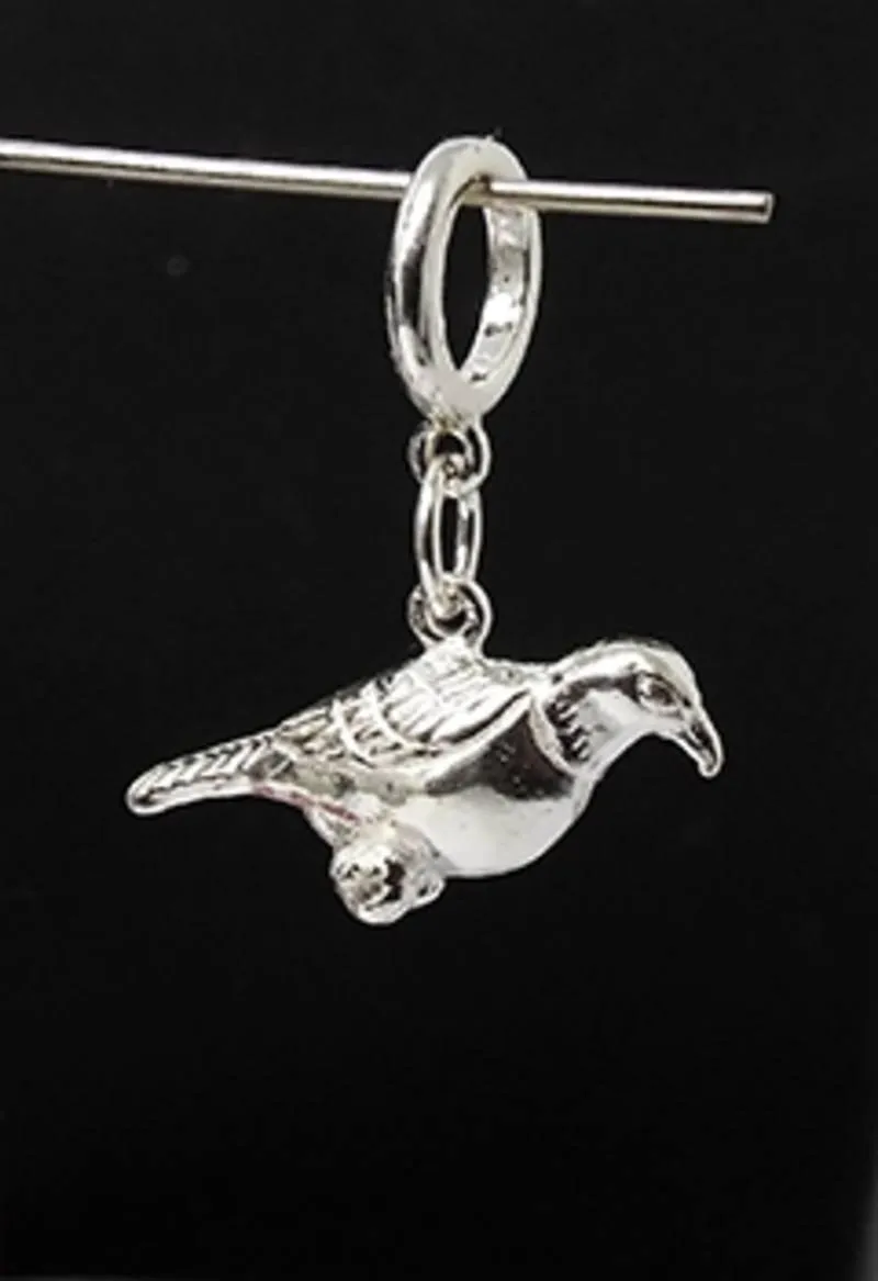 Sterling Silver Kereru Wood Pigeon Charm