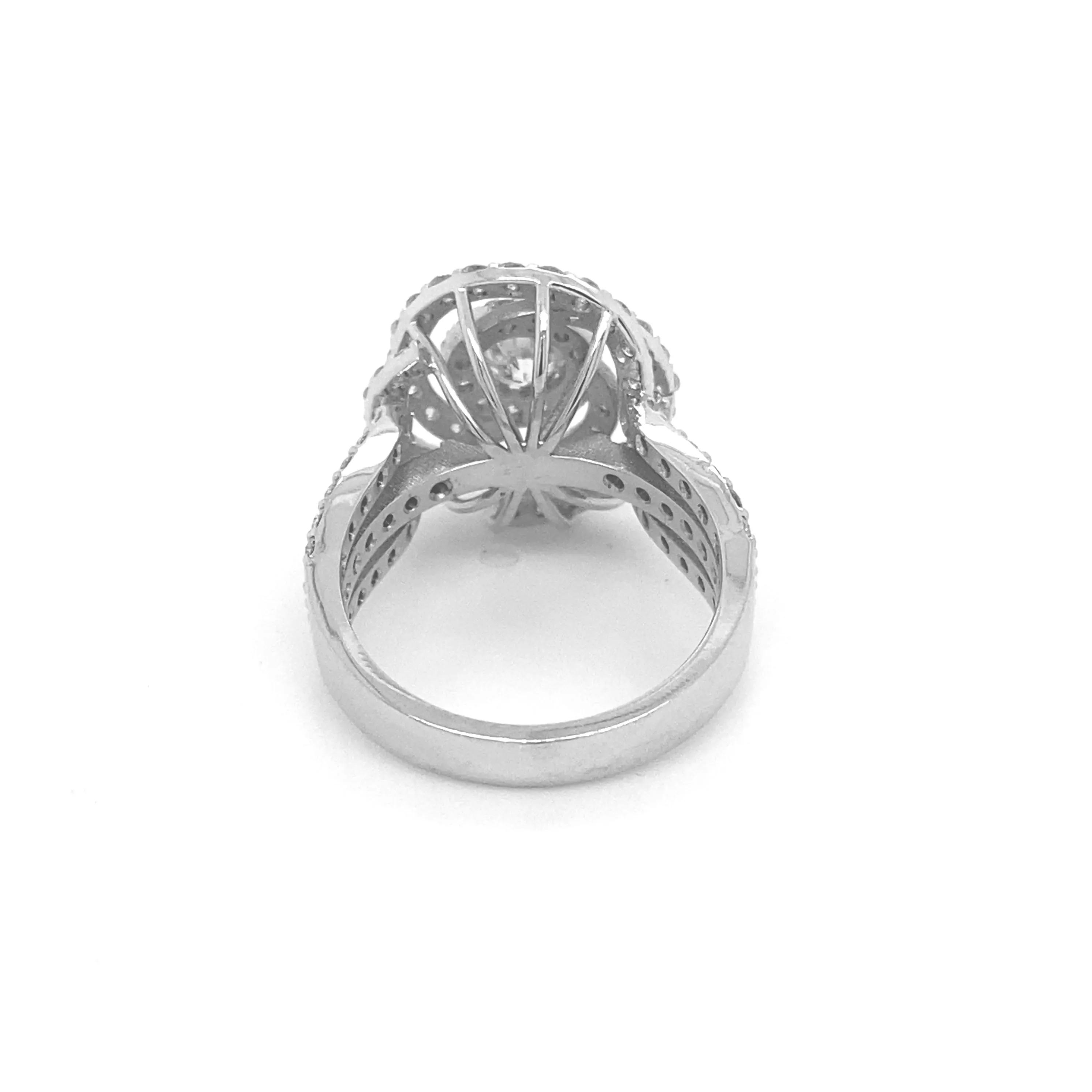 Swirl Ring White Gold R017N