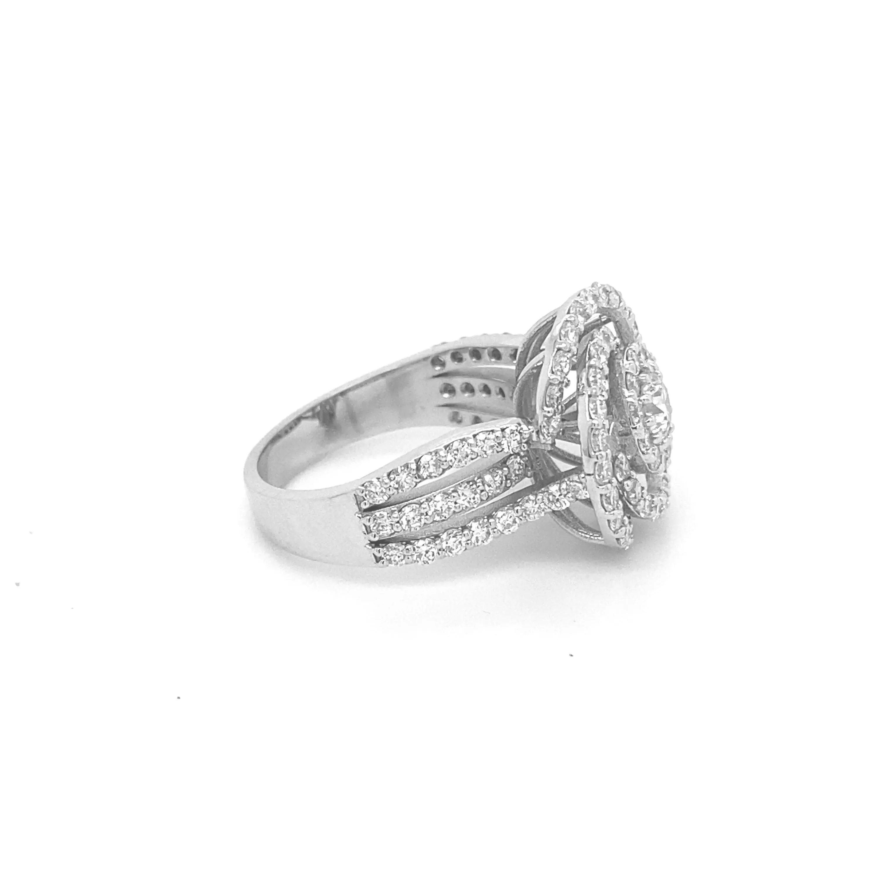 Swirl Ring White Gold R017N