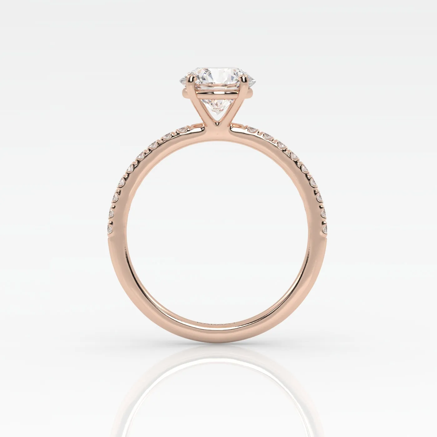 The Round Solitaire with Pavé band