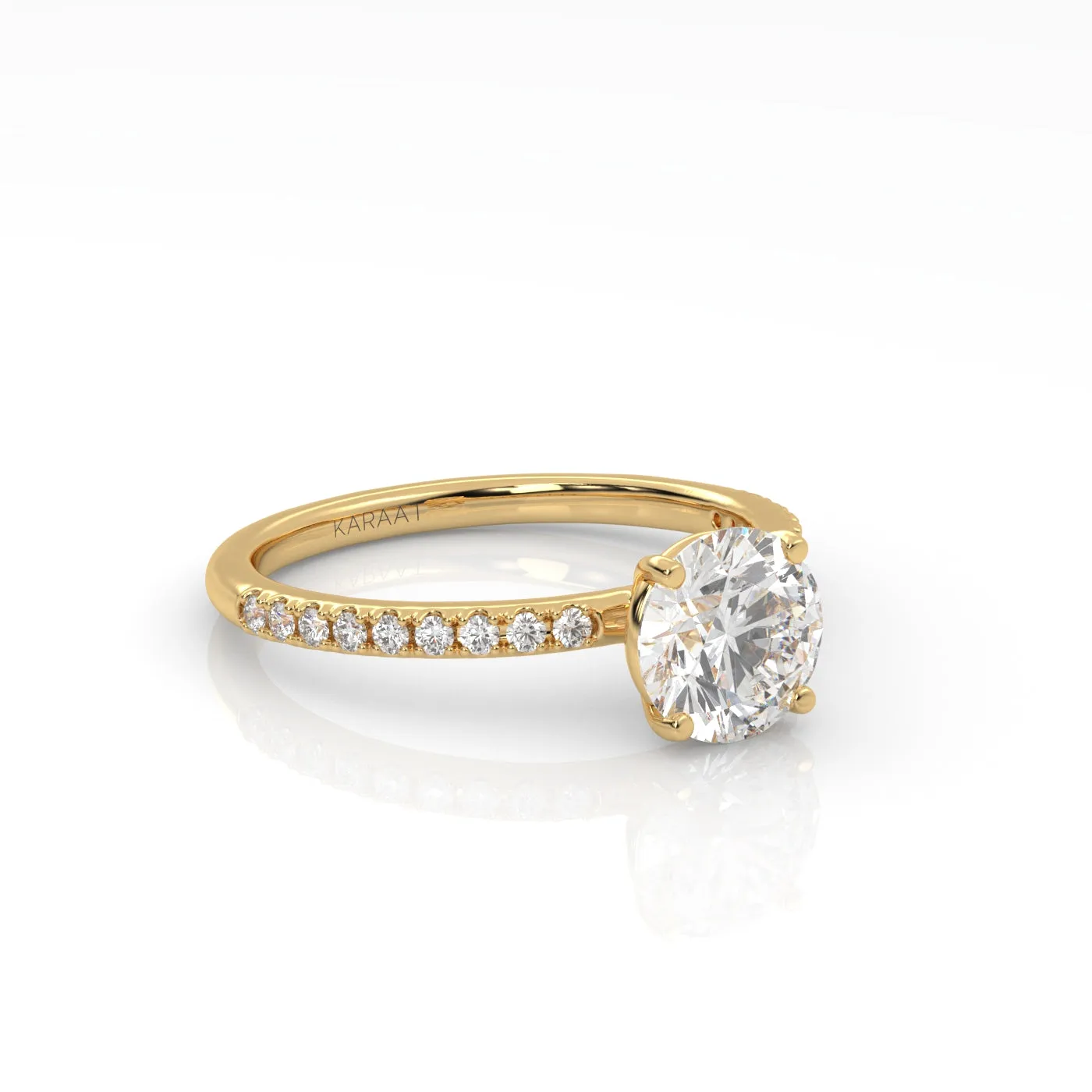 The Round Solitaire with Pavé band