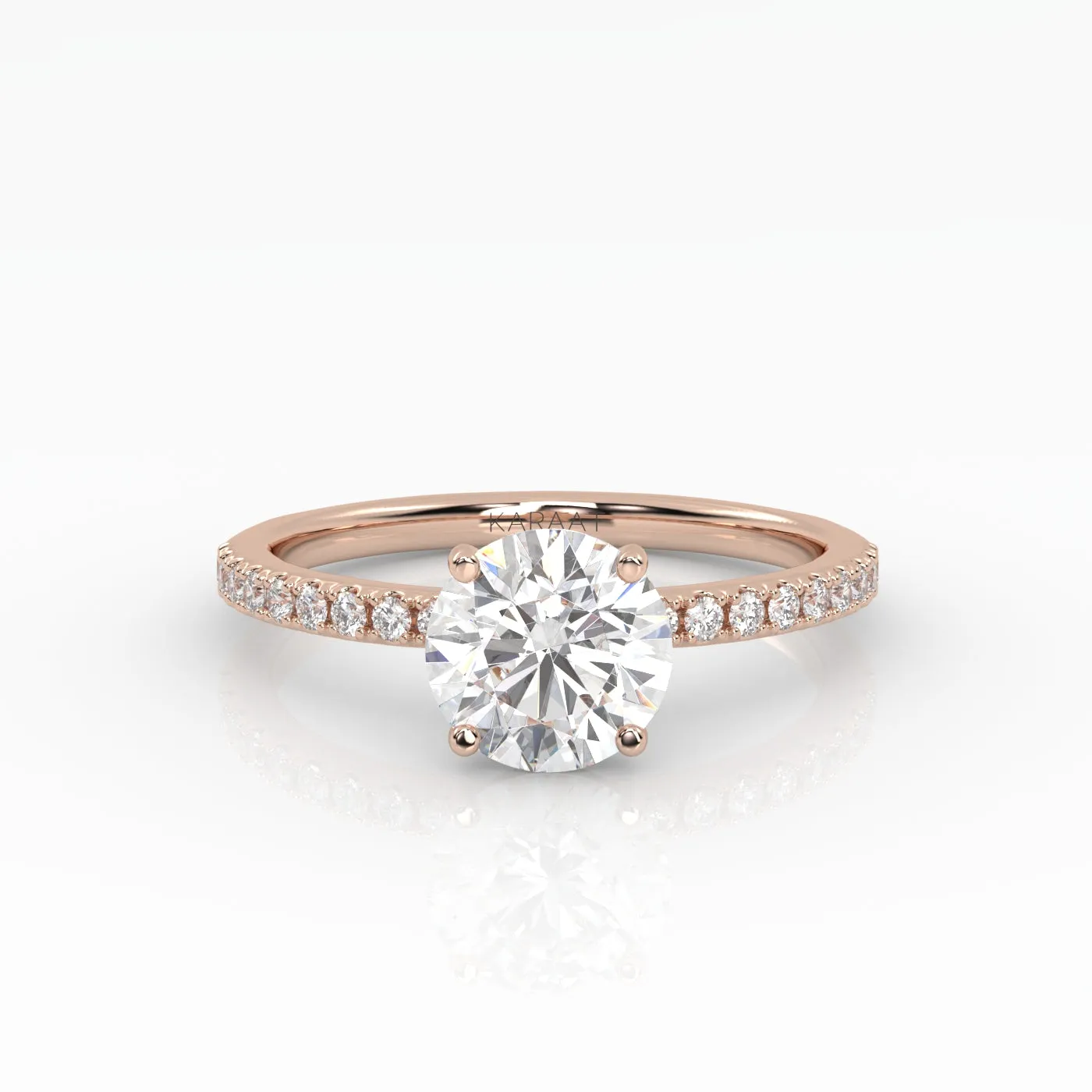 The Round Solitaire with Pavé band