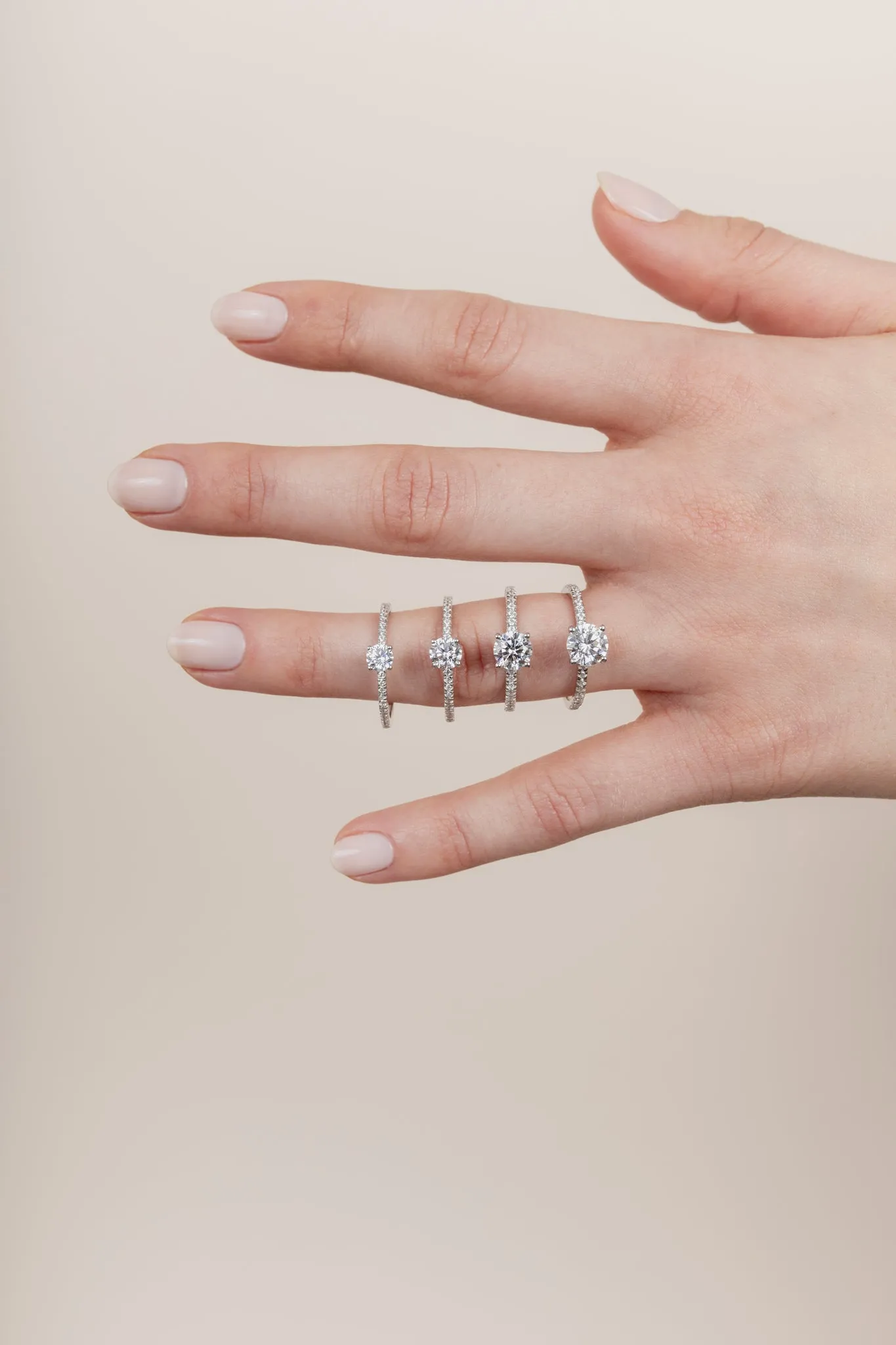 The Round Solitaire with Pavé band