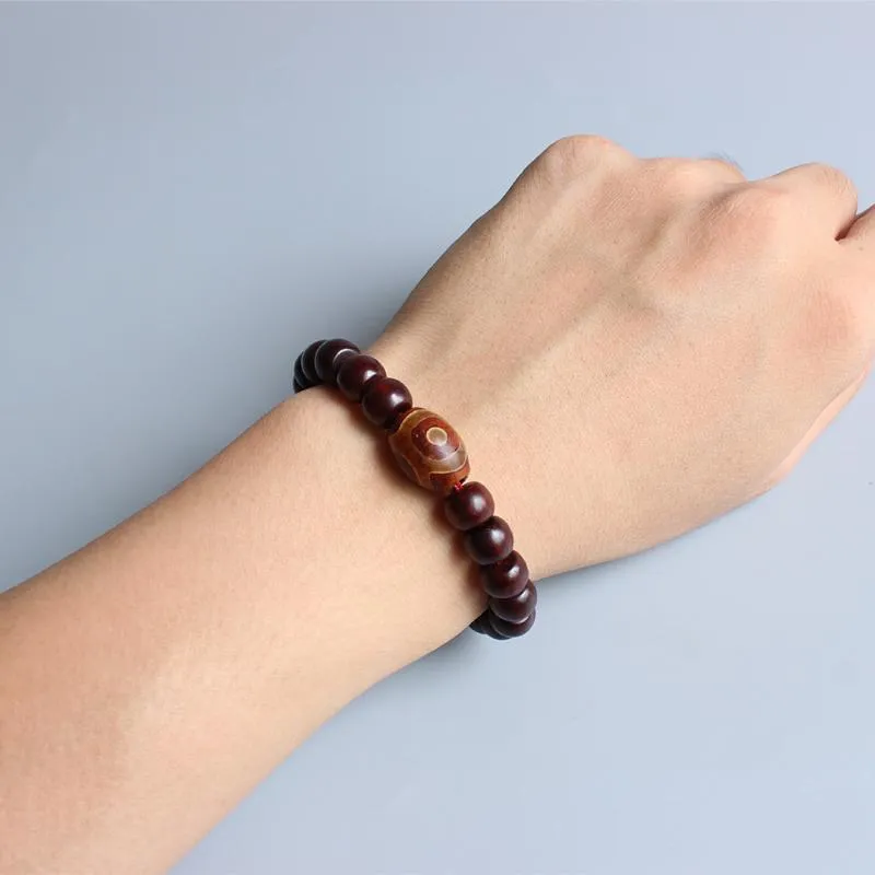 Tibetan Buddhist Handmade Red Sandalwood Prayer Bracelet