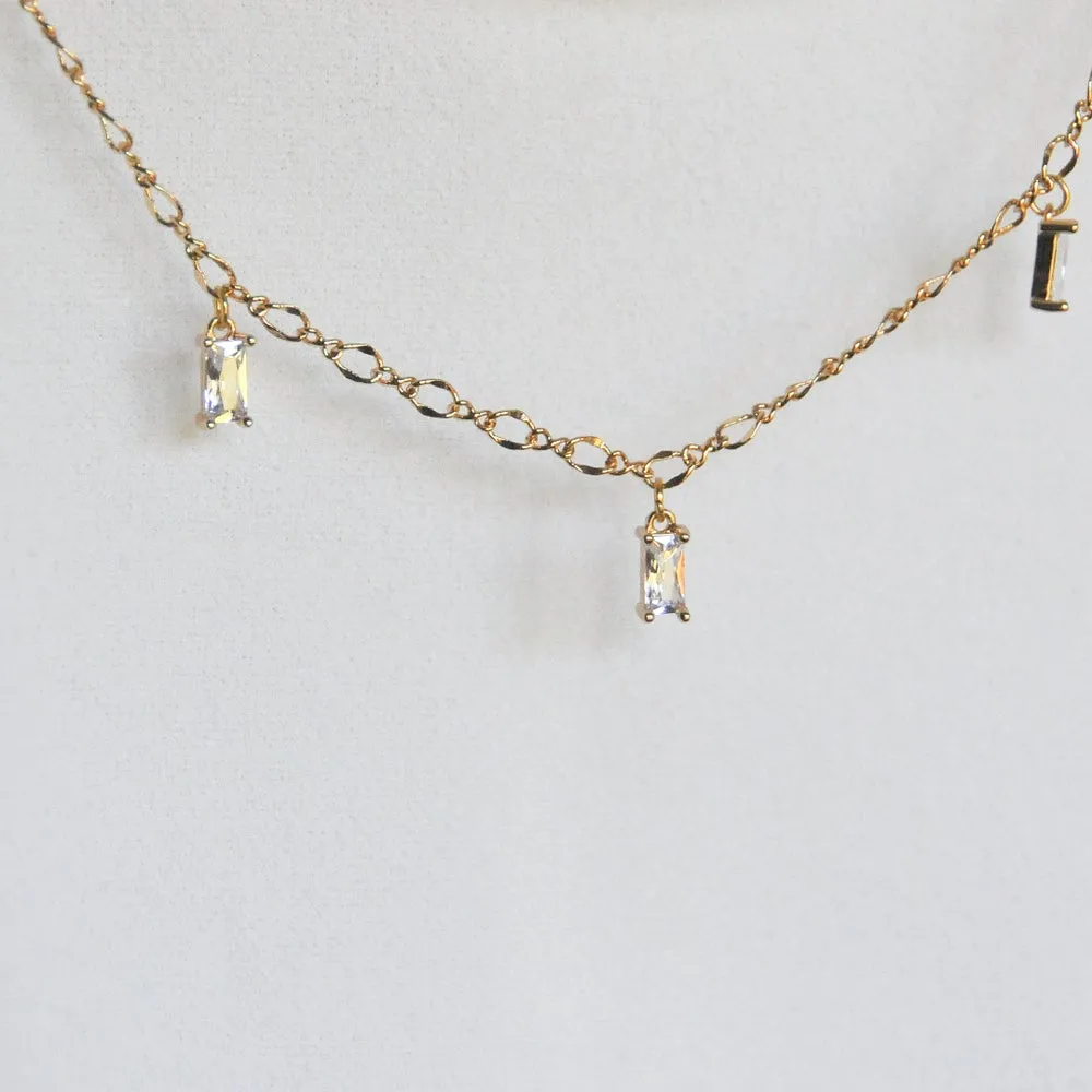 Tiny Rectangle Necklace