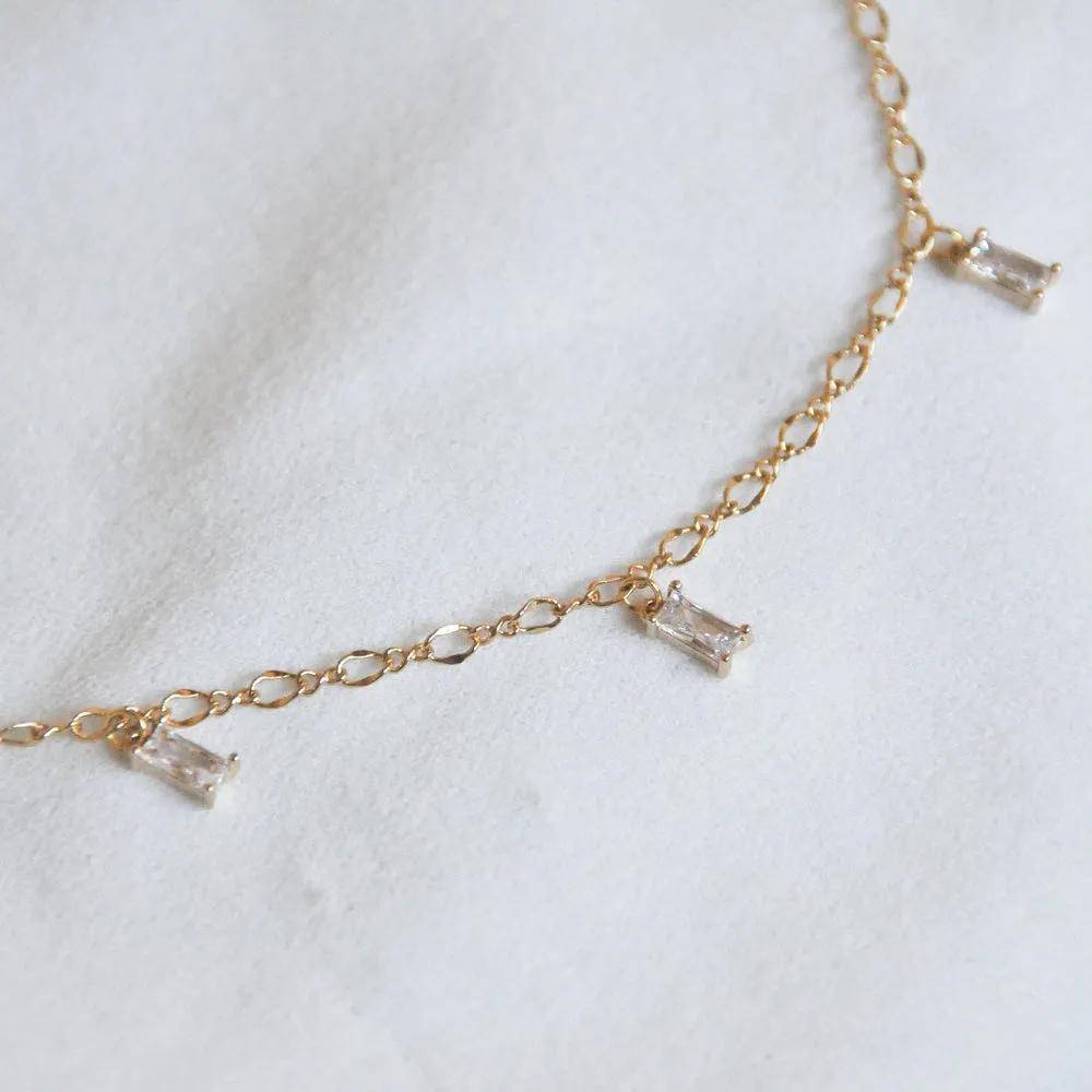 Tiny Rectangle Necklace